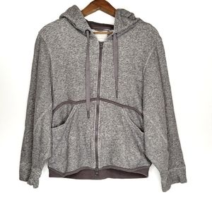 Adida x Stella McCartney | Hooded Crop Full-Zip Sweatshirt Small Grey